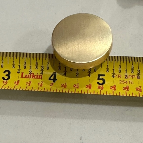 COPY - Solid Brass Round 1 1/8” Cabinet Pulls - Brushed Gold Finish (Qty. 12) - Picture 8 of 12